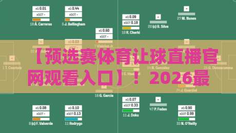 【预选赛体育让球直播官网观看入口】！2026最全观赛指南与实战技巧