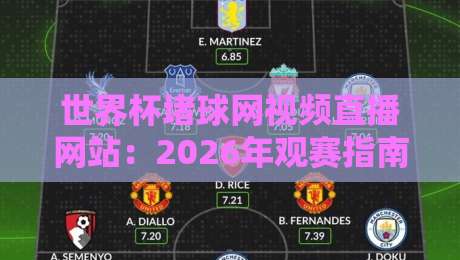 世界杯堵球网视频直播网站:2026年观赛指南与合规风险详解