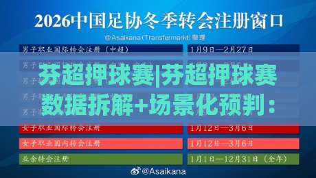 芬超押球赛|芬超押球赛数据拆解+场景化预判：2026赛季芬兰足球超级联赛的节奏密码-最全手机信誉堵球网视频半全场动画水位精彩片段流畅